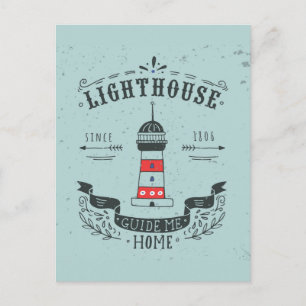 Lighthouse Guide Me Home Poster Postcard