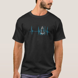 Lighthouse Heartbeat Ekg Pulse Seaside Seagull Sai T-Shirt