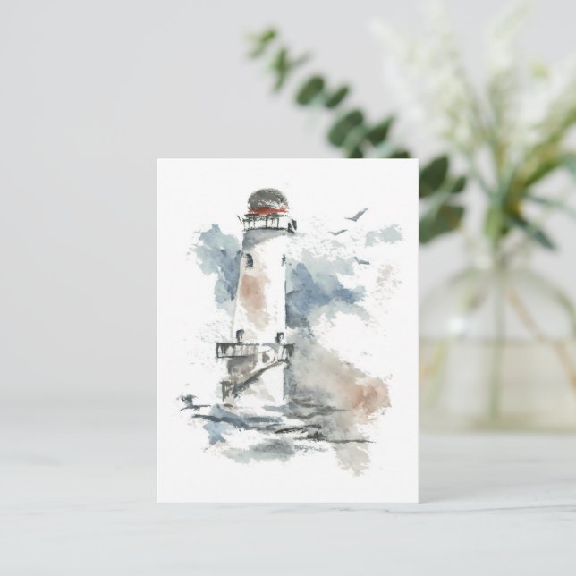 Lighthouse  holiday postcard (Standing Front)