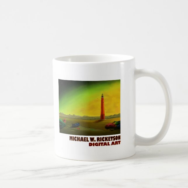 Lighthouse in a Barren Landscape mug (Right)