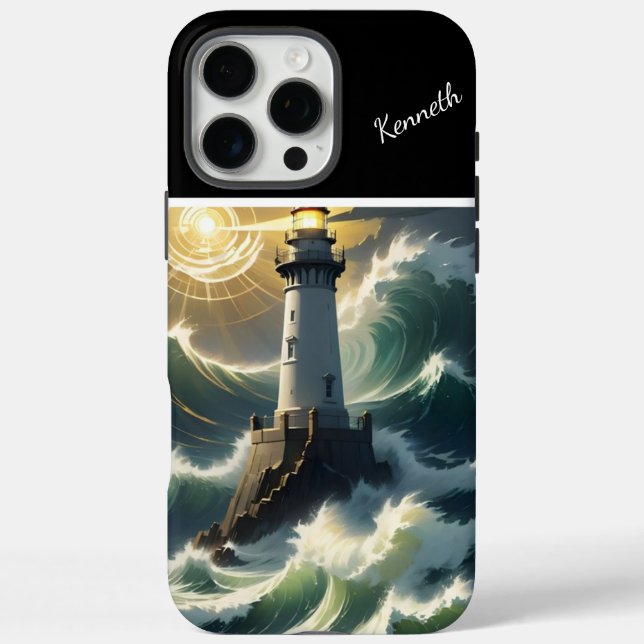 Lighthouse In A Storm Case-Mate iPhone Case (Back)