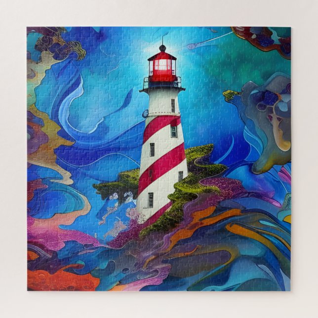 Lighthouse in a Storm Puzzle (Vertical)