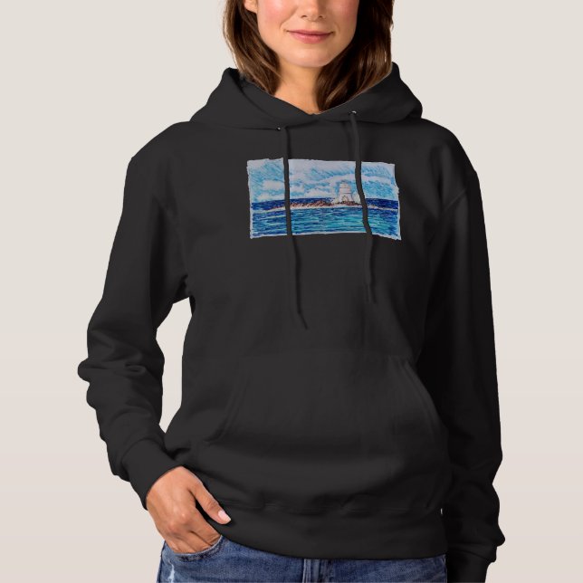 Lighthouse in Blue Hoodie (Front)