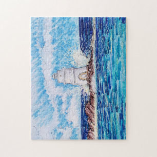 Lighthouse in Blue Jigsaw Puzzle