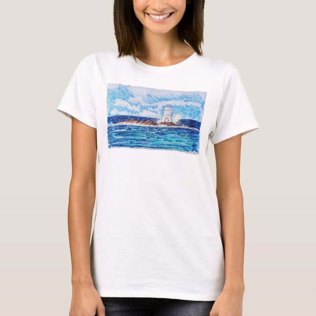 Lighthouse in Blue T-Shirt (Front)