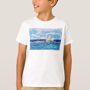 Lighthouse in Blue T-Shirt