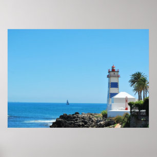 Lighthouse in Cascais, Portugal Poster