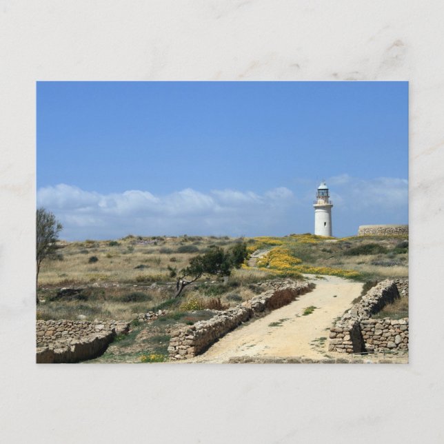 Lighthouse in Paphos Postcard (Front)