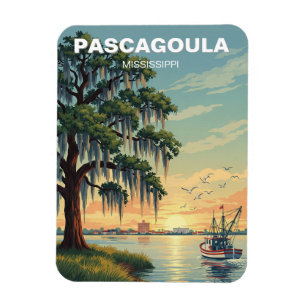 Lighthouse in Pascagoula Mississippi Magnet
