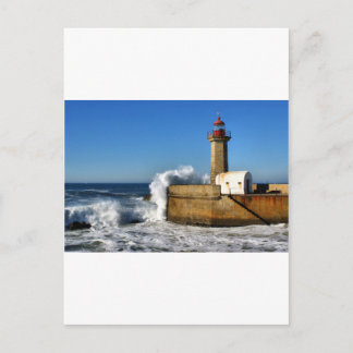 Lighthouse in Porto Postcard