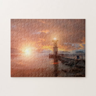 Lighthouse in the Sunset Jigsaw Puzzle