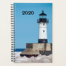Lighthouse In Winter 2023 planner - Duluth, MN