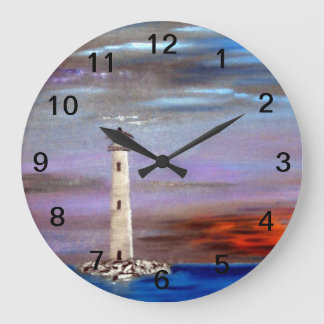 Lighthouse Island Large Clock