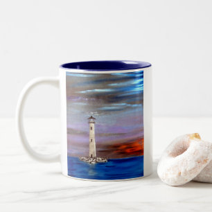Lighthouse Island Two-Tone Coffee Mug
