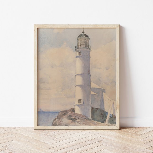 Lighthouse, Isle of Shoals | Childe Hassam Poster (Creator Uploaded)