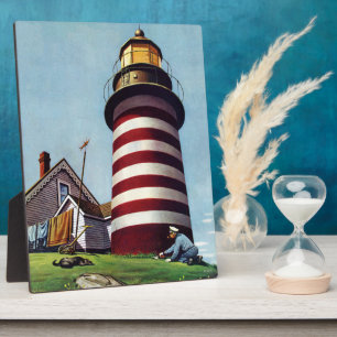 Lighthouse Keeper by Stevan Dohanos Plaque