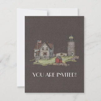 Lighthouse & Keepers House Invitation