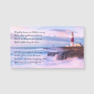 Lighthouse Landscape Photo Inspiring Quote Magnet