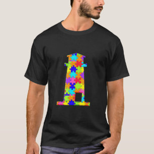 Lighthouse Light House Tower Jigsaw Autism Puzzle T-Shirt