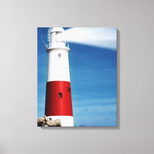 Lighthouse lookout at sea canvas print (Front)