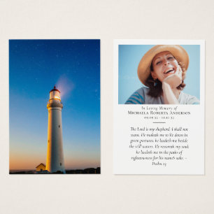 Lighthouse Memorial Prayer Card
