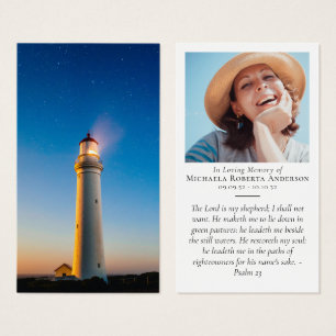 Lighthouse Memorial Prayer Card