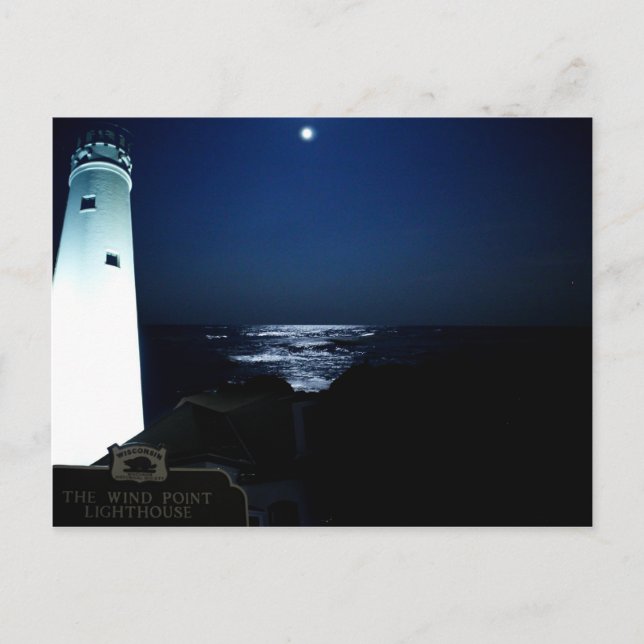 Lighthouse Moonlight - "Let Me Be Your Light" Postcard (Front)