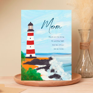 Lighthouse Mother's Day Personalised Greeting Card