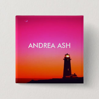 LIGHTHOUSE NAME TAG 15 CM SQUARE BADGE