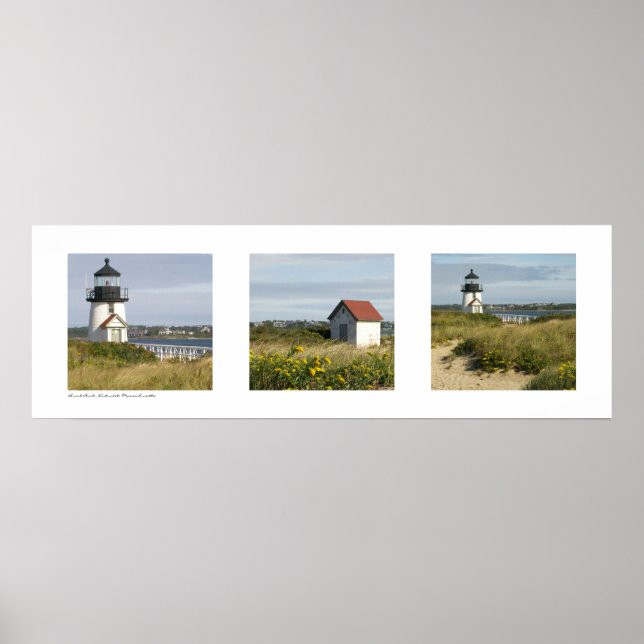 Lighthouse Nantucket, Massachusetts Triptych Poster (Front)