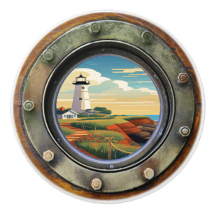 Lighthouse Nautical Porthole Drawer Knobs