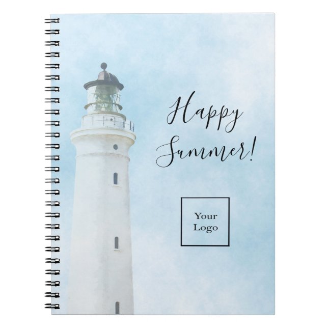 Lighthouse nautical sea business logo summer notebook (Front)