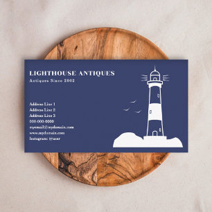 Lighthouse - Navy Blue Business Card
