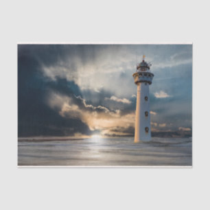 Lighthouse Ocean Morning Decoupage Tissue Paper