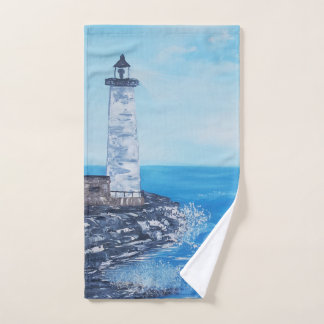 Lighthouse Ocean Scene Hand Towel