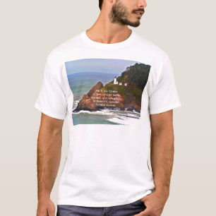 Lighthouse Ocean Sea Christian Creationarts T-Shirt