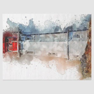 Lighthouse Ocean Watercolor Decoupage Tissue Paper