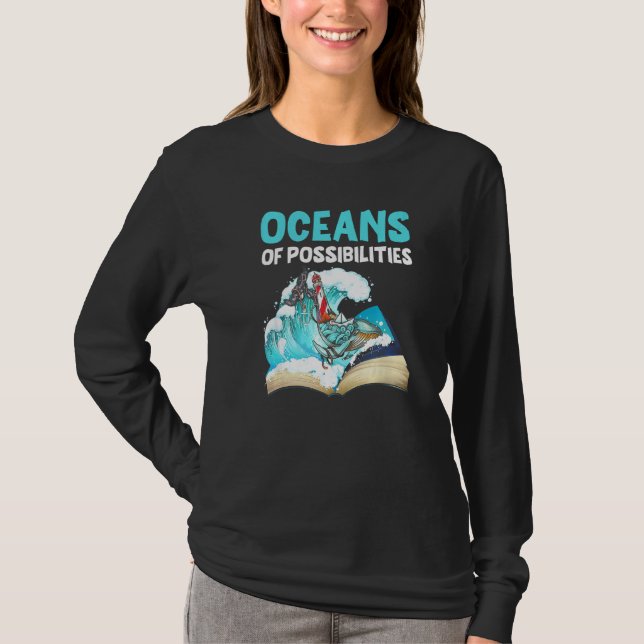 Lighthouse Oceans Of Possibilities Summer Reading  T-Shirt (Front)