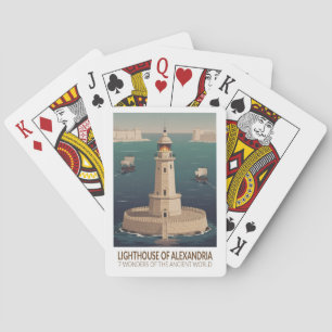Lighthouse of Alexandria 7 Wonders of the World Playing Cards