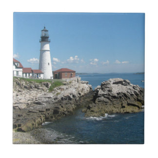 Lighthouse Of Bar Harbour Tile