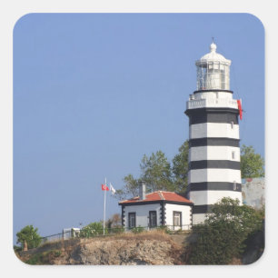 Lighthouse of Sile, Istanbul, Turkey Square Sticker