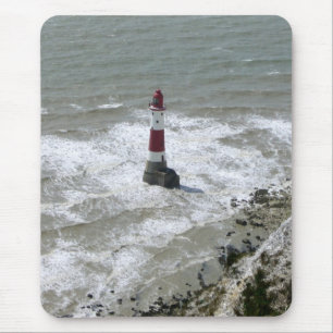 Lighthouse off Beachy Head, East Sussex Mouse Mat