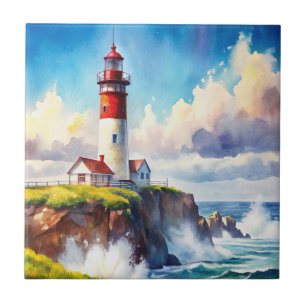 Lighthouse on a Cliff Tile