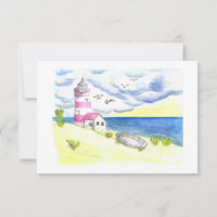Lighthouse on beach fishing boat ocean coastal
