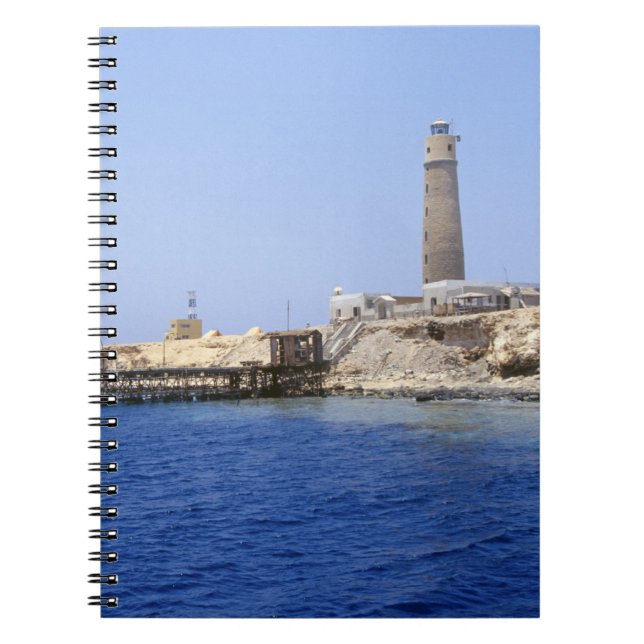 Lighthouse on Brother Islands, Red Sea, Egypt Notebook (Front)