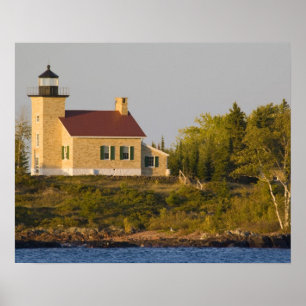 Lighthouse on Lake Superior near Copper Harbour Poster