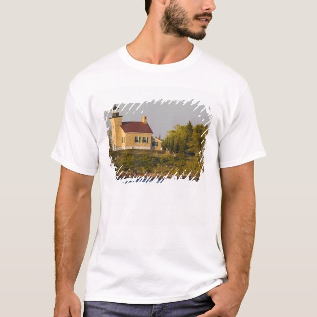 Lighthouse on Lake Superior near Copper Harbour T-Shirt (Front)