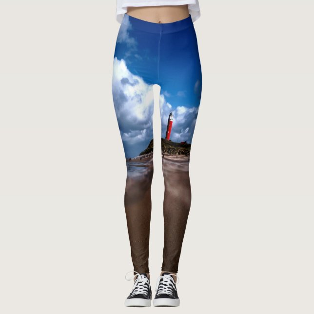 Lighthouse on the beach leggings (Front)