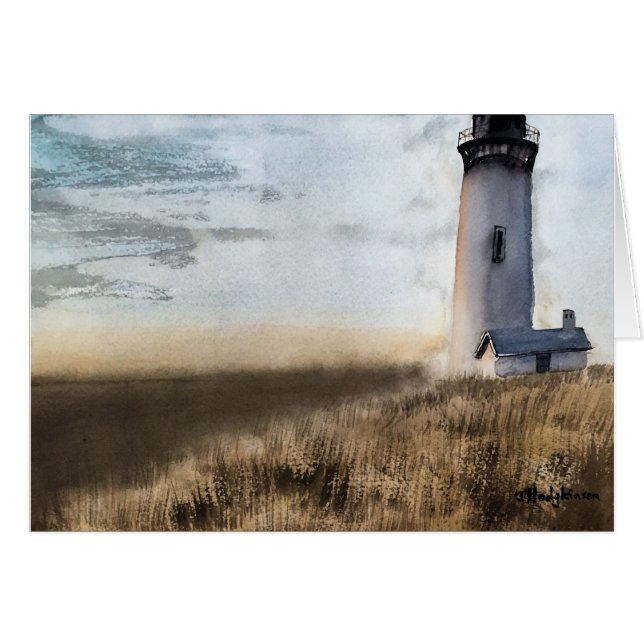 LIGHTHOUSE    original watercolour (Front Horizontal)