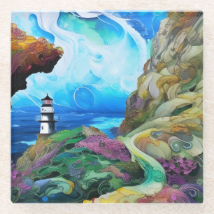lighthouse over looking the Sea Glass Coaster